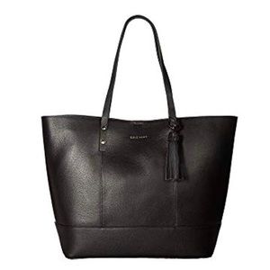 New Black Cole Haan Baylene Tote with Tassel